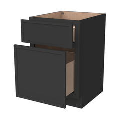 RTA Solid Wood Newtown Drawer Base Cabinet Charcoal Black for Kitchen, Bathroom & Laundry storage