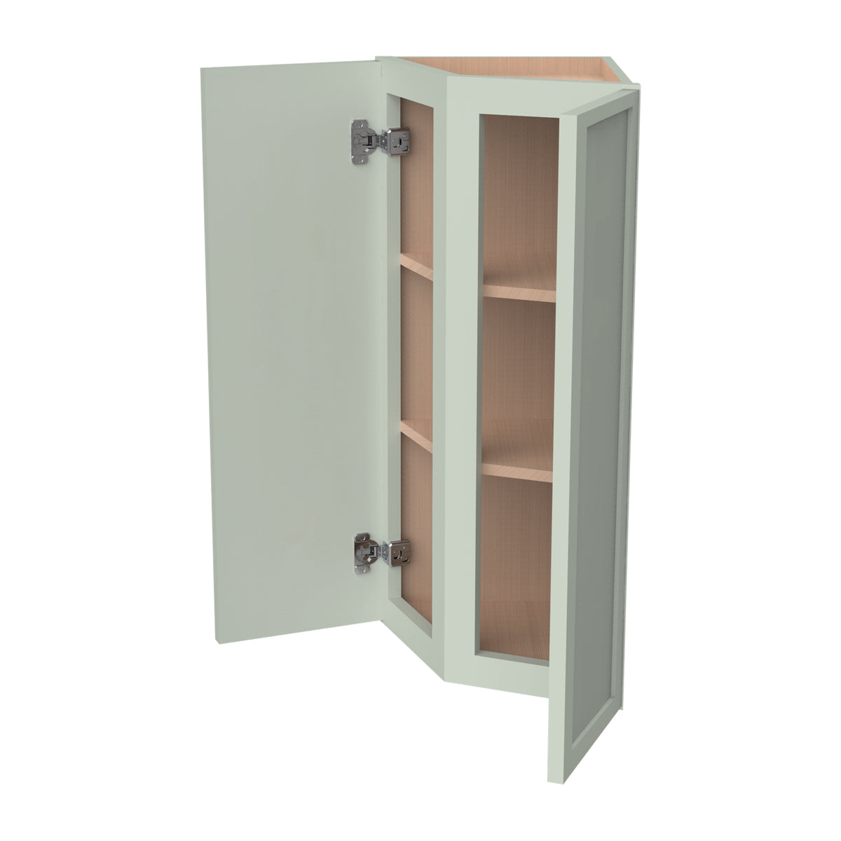 RTA Newtown Solid Wood Wall Cabinet Jade Green for Kitchen, Bathroom & Laundry Storage