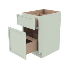 RTA Newtown Solid Wood Waste Basket Base Cabinet Jade Green for Kitchen, Bathroom & Laundry Storage