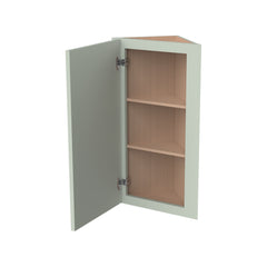 RTA Solid Wood Newtown Wall Diagonal Corner Cabinet Jade Green for Kitchen, Bathroom & Laundry Storage