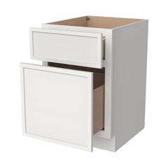 RTA Solid Wood Newtown Drawer Base Cabinet Origami White for Kitchen, Bathroom & Laundry storage