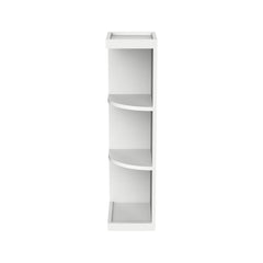 Shaker Origami White RTA Solid Wood Wall End Open Shelf suitable for Kitchen Living Room