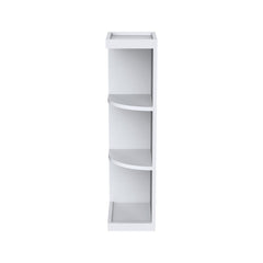 Shaker White RTA Solid Wood Wall End Open Shelf suitable for Kitchen Living Room