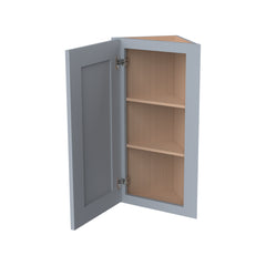 RTA Solid Wood Shaker Wall Diagonal Corner Cabinet Gray for Kitchen, Bathroom & Laundry Storage