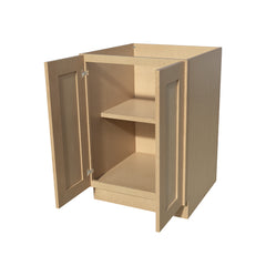 RTA Solid Wood Full High Door Base Cabinets-Kitchen, Bathroom, Living Room and Office Shaker Natural Wood
