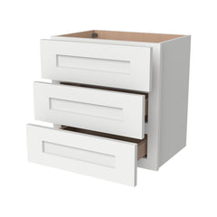 [3DW18-3DW24] Shaker Origami White Wall Drawer Cabinets