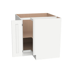 RTA Solid Wood Shaker Lazy Susan Base Blind Corner Cabinet Origami White for Kitchen Storage with 1 Shelf