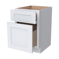 RTA Solid Wood Shaker Drawer Base Cabinet White for Kitchen, Bathroom & Laundry storage