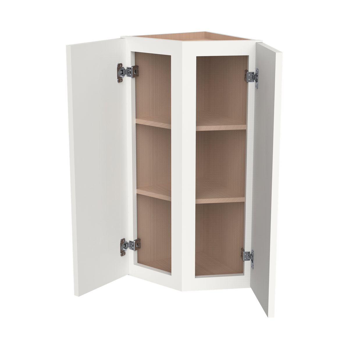 RTA Newtown Solid Wood Wall Cabinet Origami White for Kitchen, Bathroom & Laundry Storage