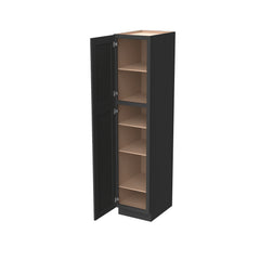 RTA Newtown Charcoal Black Solid Wood Wall Pantry Cabinet for Kitchen Storage