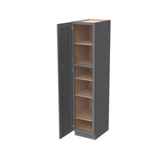 RTA Shaker Pebble Gray Solid Wood Wall Pantry Cabinet for Kitchen Storage