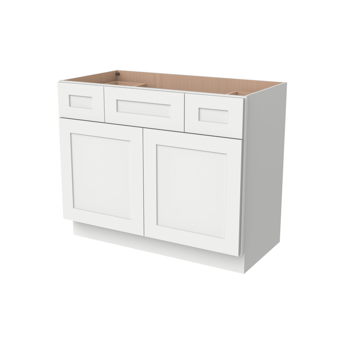 [VSD36-VSD42] Shaker Origami White Vanity Combination Single Sink Bases