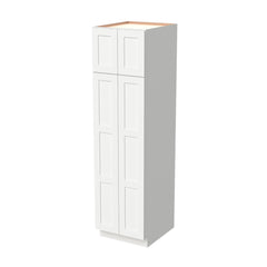 [BC2490-BC2496] Shaker Origami White Broom Closets