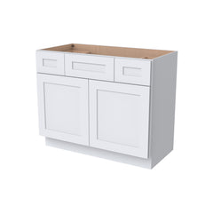 [VSD36-VSD42] Shaker White Vanity Combination Single Sink Bases