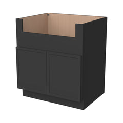 Newtown Solid wood Charcoal Black  RTA Farm Sink Base Cabinet (2 Butt Door)