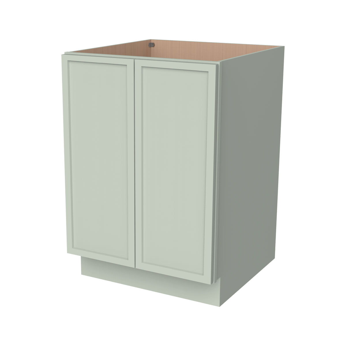 RTA Solid Wood Newtown Full High Door Base Cabinet Jade Green for Kitchen, Bathroom & Laundry Room Storage - with 2 Doors 1 Shelf