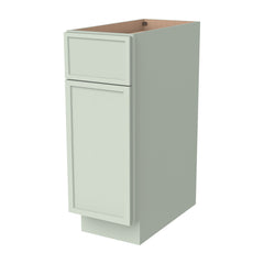 Newtown Jade Green Solid Wood RTA Storage Base Cabinet for Kitchen, Bathroom & Laundry Room 1 Door 1 Drawer