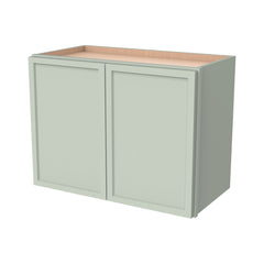 RTA Newtown Solid Wood Double Door Wall Cabinets Jade Green for Kitchen Bathroom and Laundry Storage