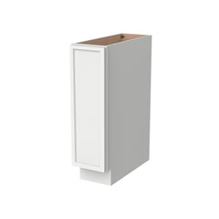 RTA Solid Wood Newtown Base Tray Cabinet Origami White for Kitchen, Bathroom & Laundry storage, 1 Door 1 Shelf