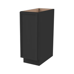 RTA Solid Wood Newtown Full High Door Base Cabinet Charcoal Black for Kitchen/Living Room with 1 Door and 1 Shelf