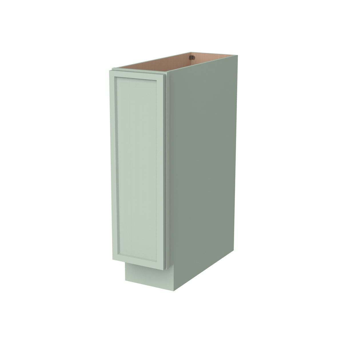 RTA Solid Wood Newtown-Base Tray Cabinet Jade Green for Kitchen, Bathroom & Laundry storage, 1 Door 1 Shelf