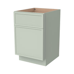 RTA Solid Wood Newtown Drawer Base Cabinet Jade Green for Kitchen, Bathroom & Laundry storage