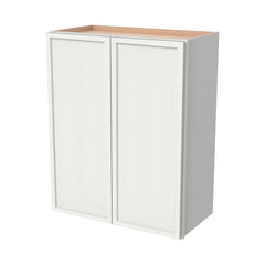 RTA Newtown Solid Wood Wall Cabinet  Origami White for Kitchen, Bathroom & Laundry Storage