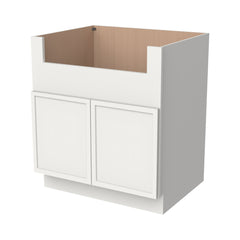 RTA Newtown Origami White-Farm Sink Base Cabinet (2 Butt Door)