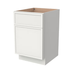 RTA Solid Wood Newtown Drawer Base Cabinet Origami White for Kitchen, Bathroom & Laundry storage