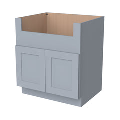 RTA Belmont Gray Farm Sink Base Cabinet (2 Butt Door)