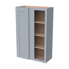 RTA Solid Wood Shaker Gray Wall Blind Corner Cabinets for Kitchen Bathroom and Laundry Storage