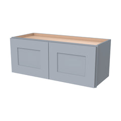 Shaker Gray Solid Wood RTA Wall Cabinet for Kitchen, Bathroom & Laundry Storage, 2 Doors