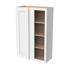 RTA Solid Wood Shaker Wall Blind Corner Cabinets Origami White for Kitchen Bathroom and Laundry Storage