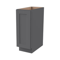 RTA Solid Wood Shaker Full High Door Base Cabinet Pebble Gray for Kitchen/Living Room with 1 Door and 1 Shelf