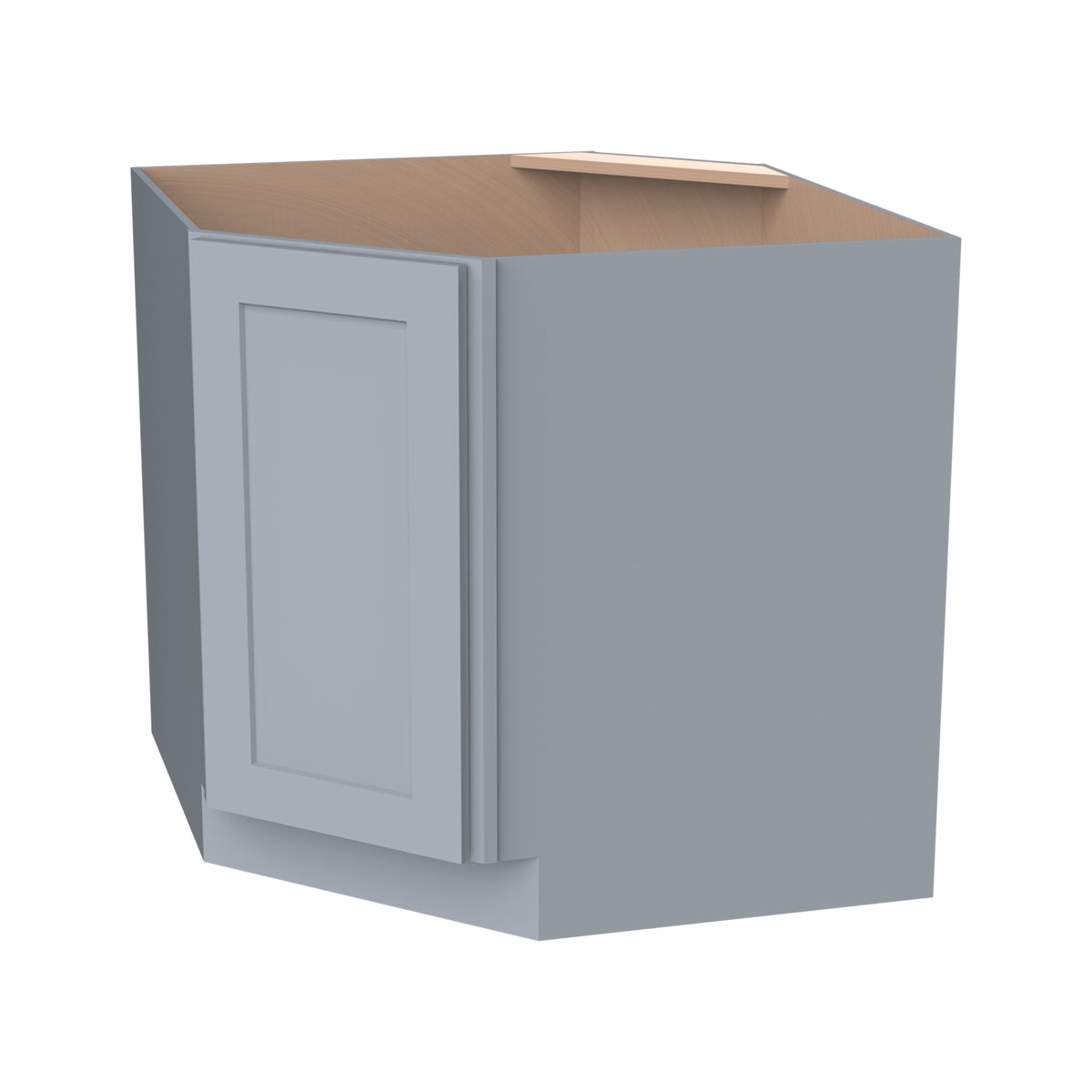 RTA Shaker Solid wood Corner Sink Base Cabinet Gray