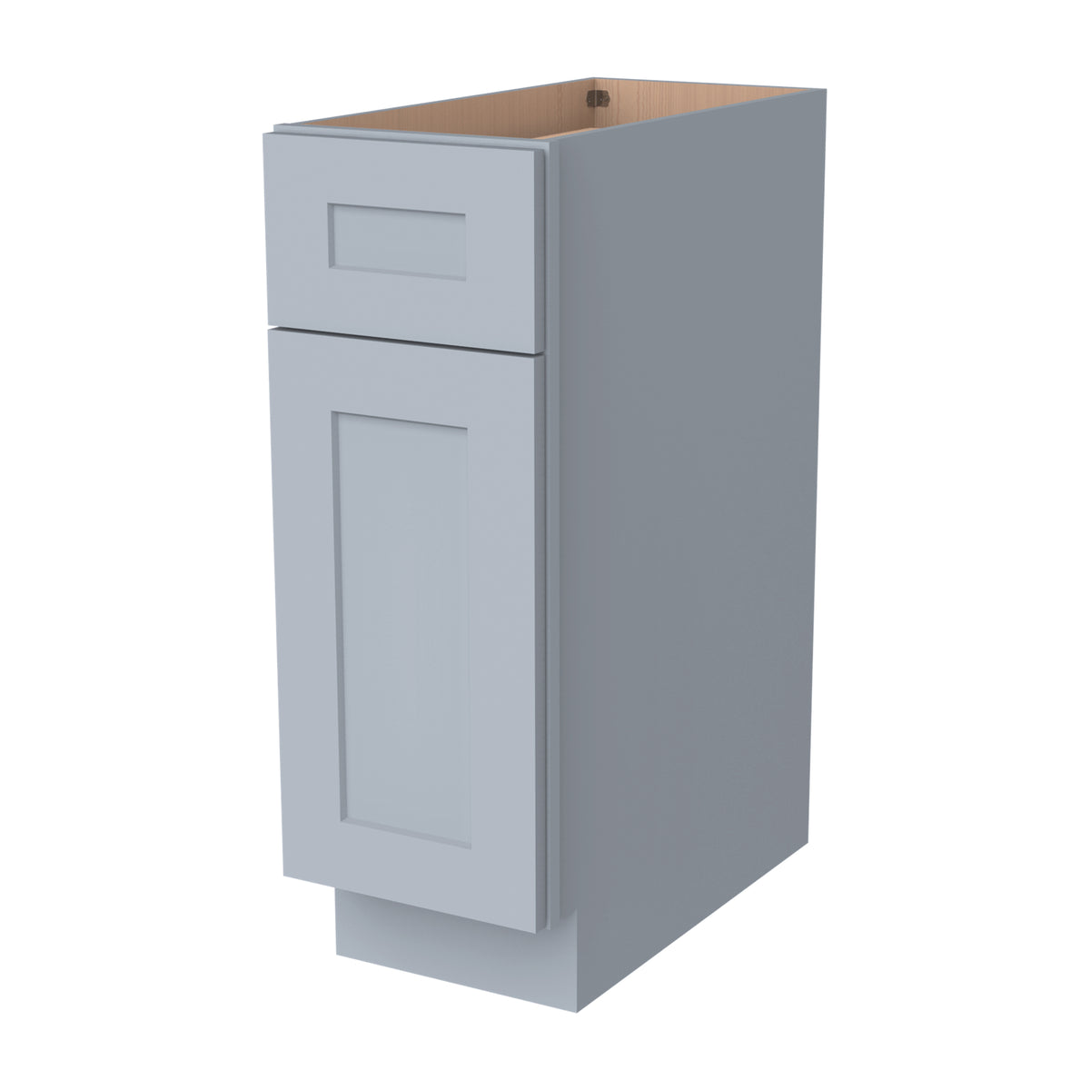 Shaker Gray Solid Wood RTA Cabinet for Kitchen, Bathroom & Laundry Base Cabinet, 1 Door 1 Drawer 1 Shelf