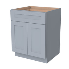 RTA Solid Wood Shaker gray Kitchen Bathroom Base Cabinet for Kitchen, Bathroom & Laundry storage, with 2 Doors 1 Drawer 1 Shelf