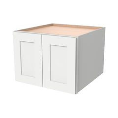 RTA Solid Wood Shaker Origami White Wall Cabinet for Kitchen Bathroom & Laundry Storage