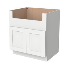 RTA Shaker Solid wood Origami White Farm Sink Base Cabinet (2 Butt Door)