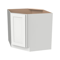 RTA Shaker Solid wood Corner Sink Base Cabinet Origami White