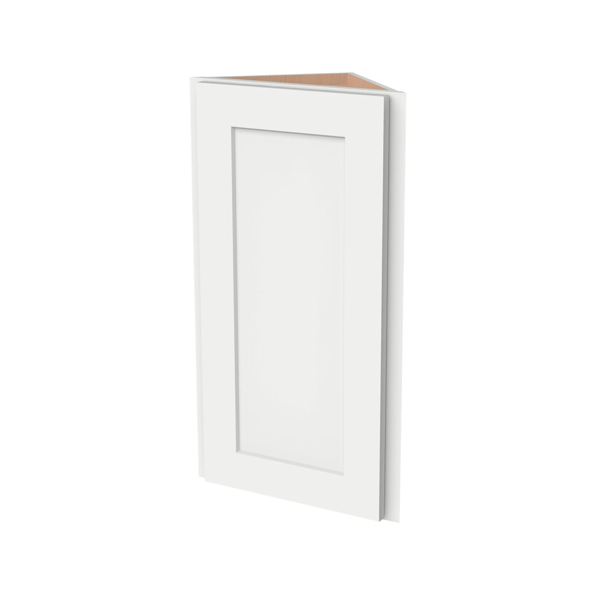 RTA Solid Wood Shaker Wall Diagonal Corner Cabinet Origami White for Kitchen, Bathroom & Laundry Storage