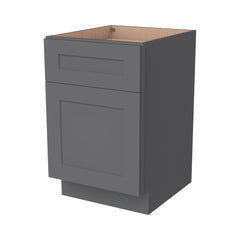 RTA Solid Wood Shaker Drawer Base Cabinet Pebble Gray for Kitchen, Bathroom & Laundry storage