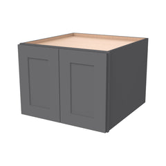 RTA Solid Wood Shaker Pebble Gray Wall Cabinet for Kitchen Bathroom & Laundry Storage