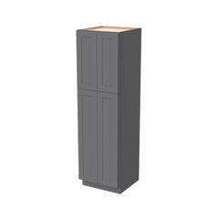 RTA Shaker Pebble Gray Solid Wood Wall Pantry Cabinet  for Kitchen Storage