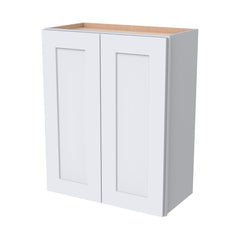 RTA Shaker Solid Wood Wall Cabinet White for Kitchen, Bathroom & Laundry Storage