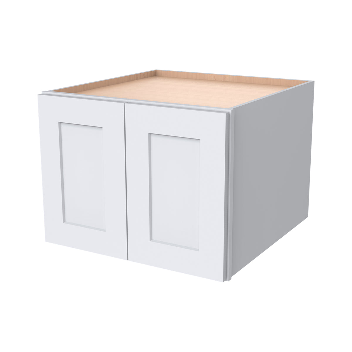 [W361227-W361827] Shaker White  Double Door Wall Cabinets