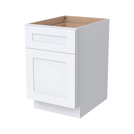 RTA Belmont White Waste Basket Base Cabinet for Kitchen, Bathroom & Laundry Storage 1600