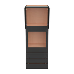 [OD3384-OD3396] Shaker Charcoal Black Oven Cabinets With Three Drawers