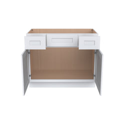 [VSD36-VSD42] Shaker White Vanity Combination Single Sink Bases