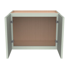 RTA Newtown Solid Wood Double Door Wall Cabinets Jade Green for Kitchen Bathroom and Laundry Storage